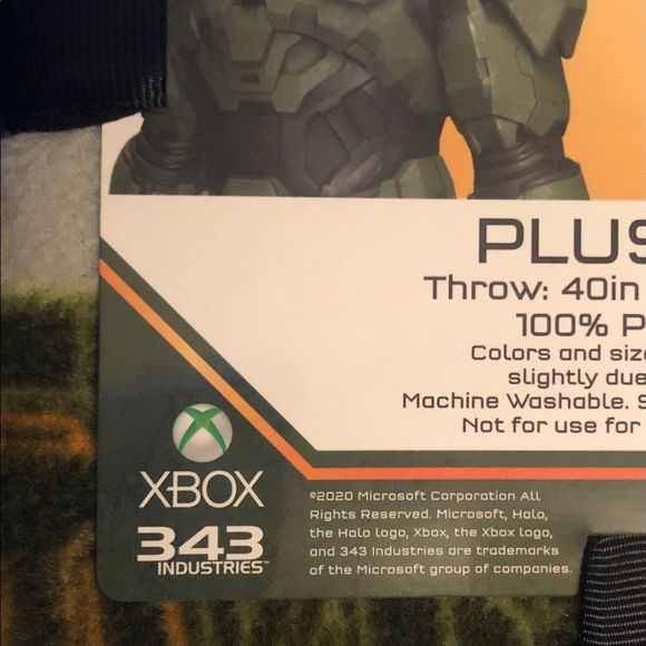 Halo Infinite Master Chief XBOX 343 Sherpa Plush - Picture 2 of 3